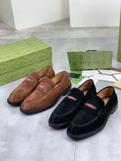 Alternative view of GUCCI Formal Shoes Calf Leather Brown-Green EU39-45 D80202609111066