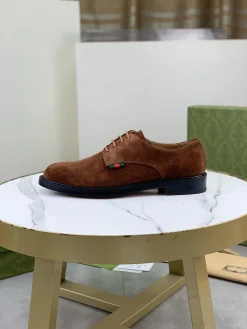 GUCCI Formal Shoes Calf Leather Brown-Green EU39-45 D80202609111076