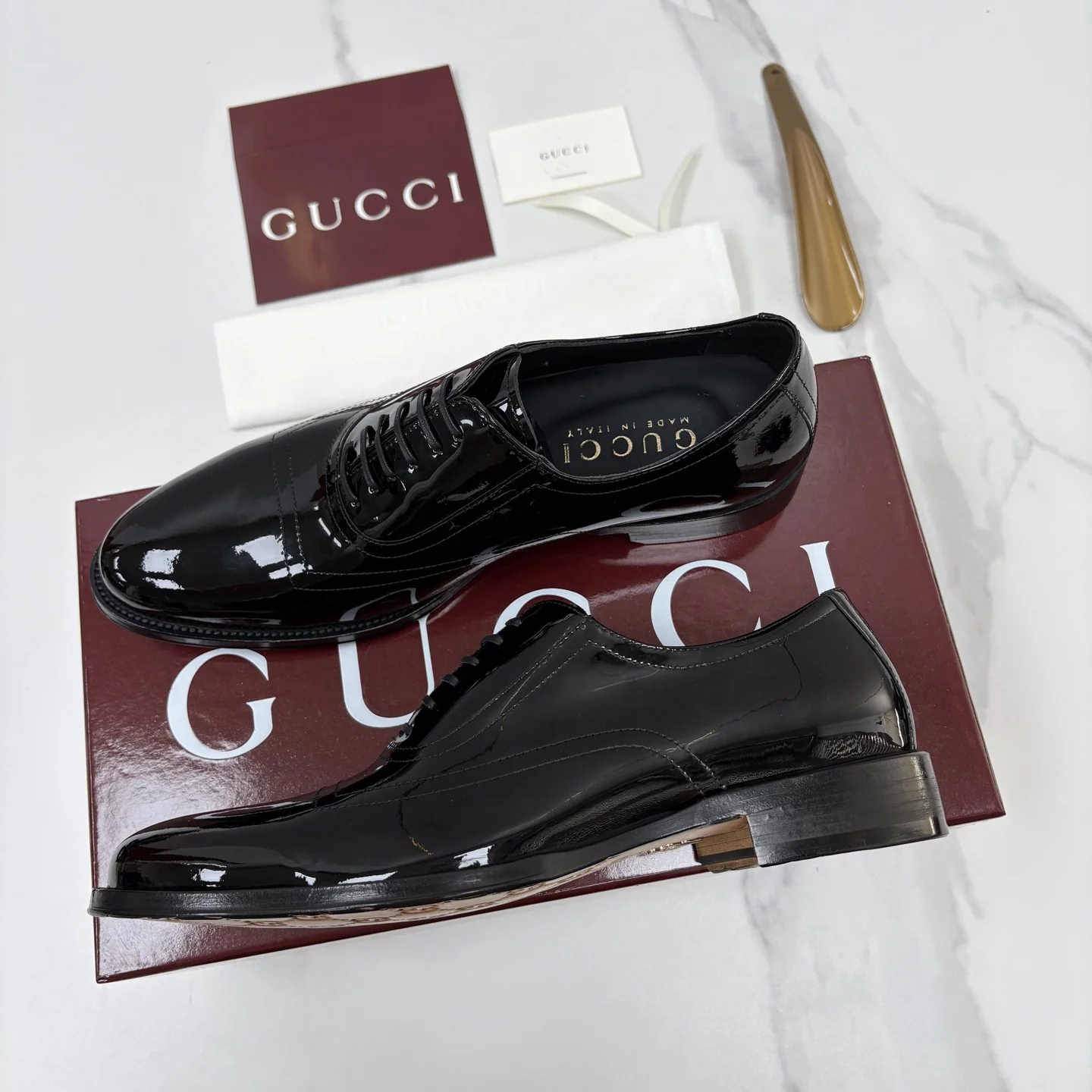 GUCCI Formal Shoes Calfskin Leather Black EU39-44 D40202609110964 - Image 3