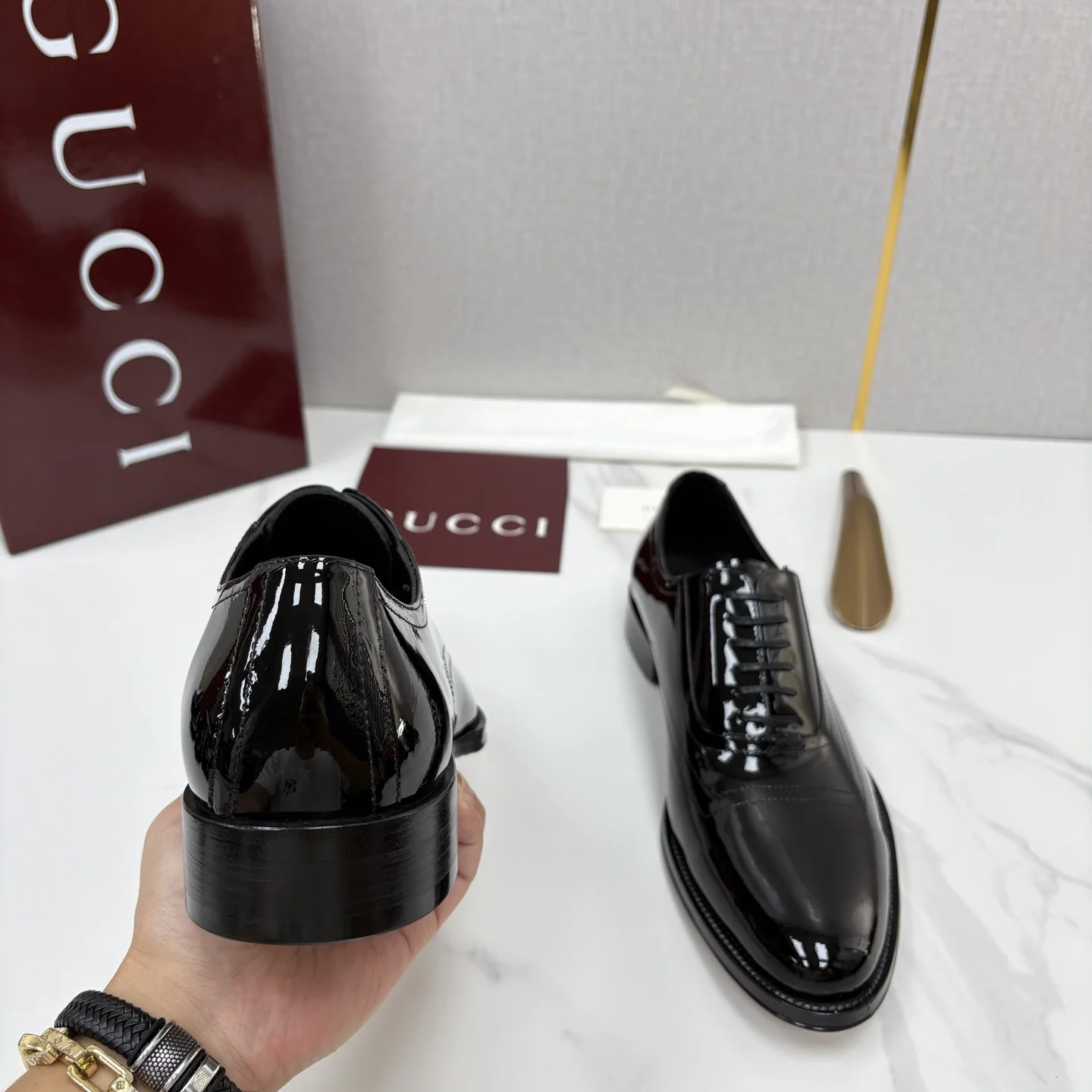 GUCCI Formal Shoes Calfskin Leather Black EU39-44 D40202609110964 - Image 8