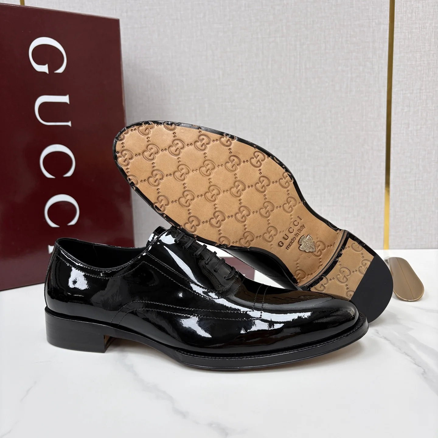 GUCCI Formal Shoes Calfskin Leather Black EU39-44 D40202609110964 - Image 9