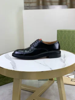 GUCCI Formal Shoes Calfskin Leather Black-Green EU39-45 D80202609111062