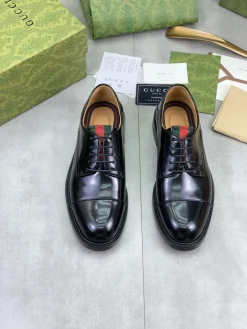 Alternative view of GUCCI Formal Shoes Calfskin Leather Black-Green EU39-45 D80202609111062