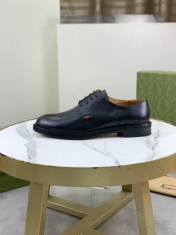GUCCI Formal Shoes Calfskin Leather Black-Green EU39-45 D80202609111078