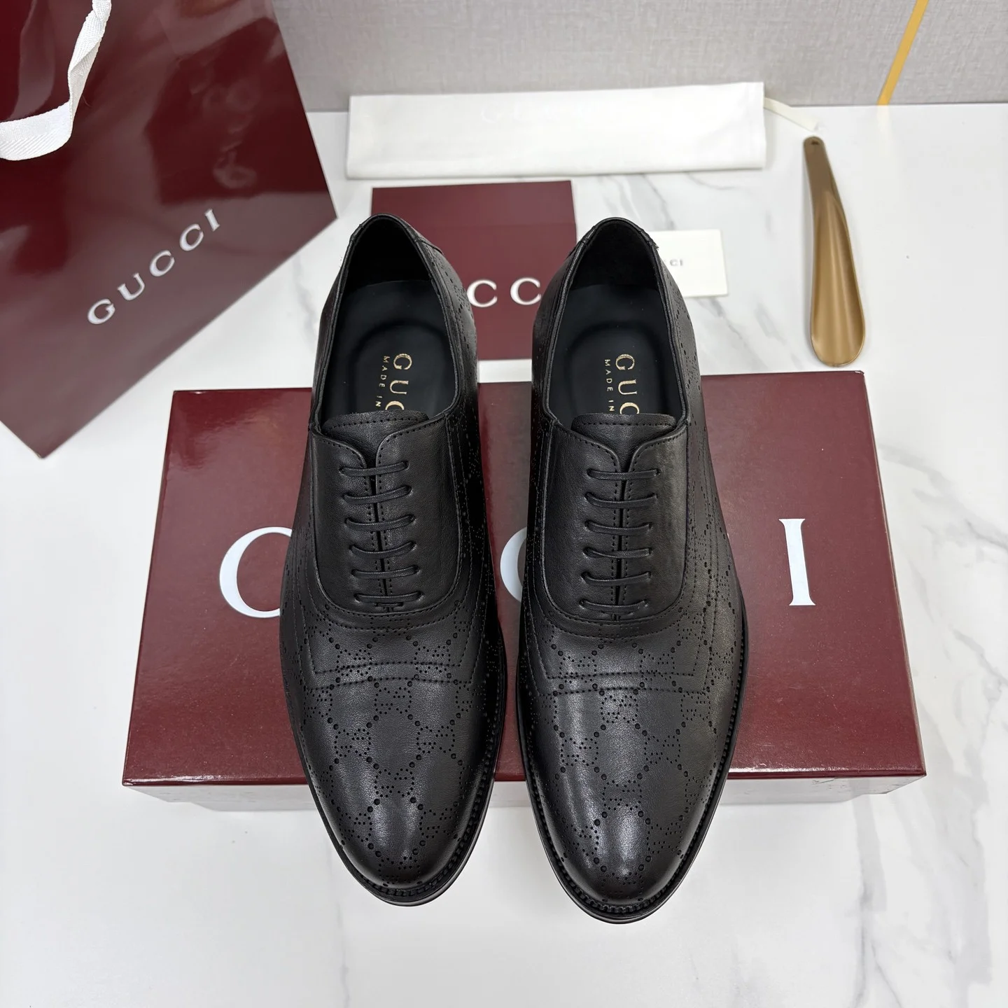 GUCCI Formal Shoes Leather Black EU39-44 D40202609110961