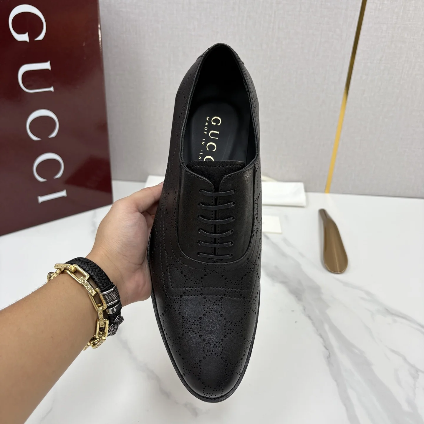 GUCCI Formal Shoes Leather Black EU39-44 D40202609110961 - Image 5