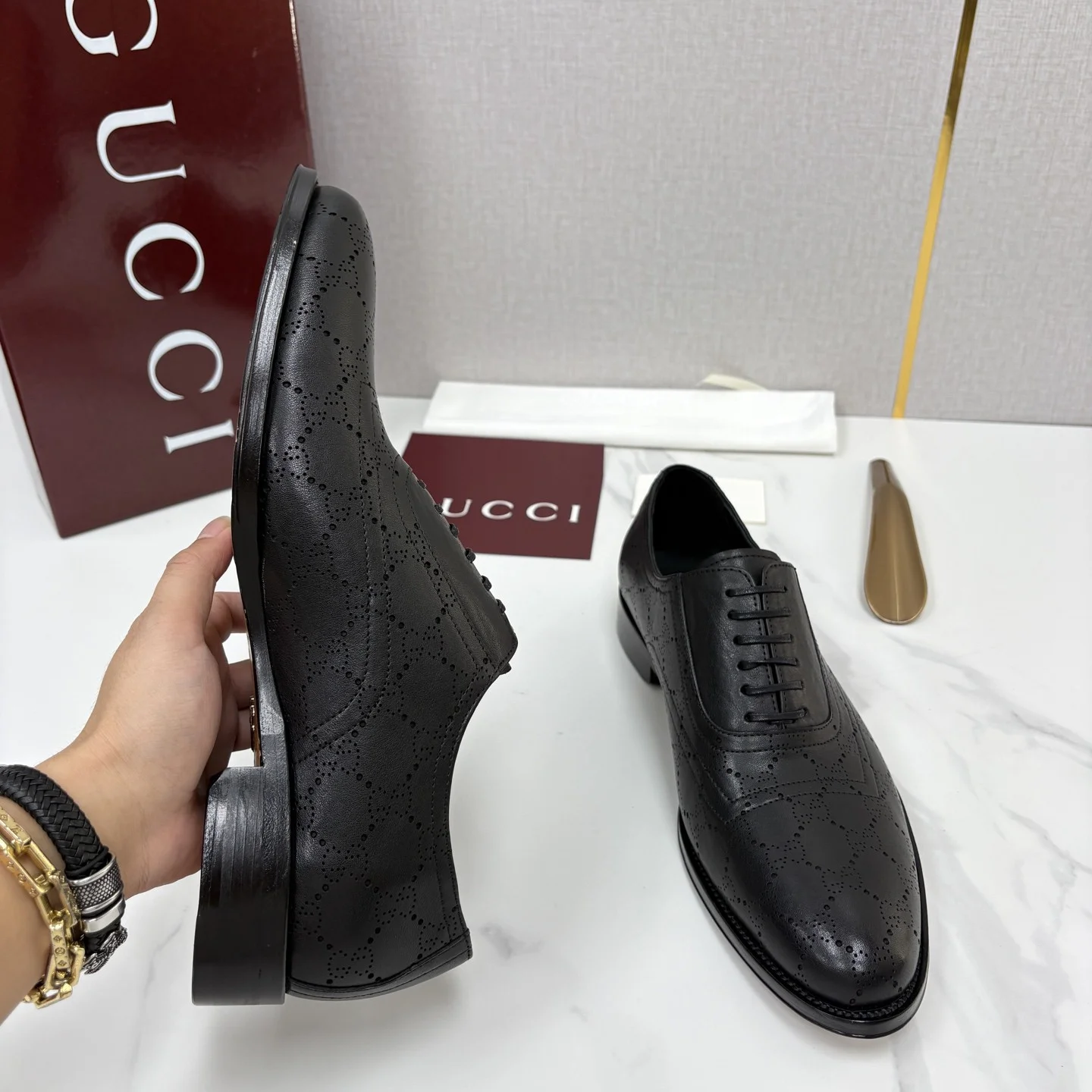 GUCCI Formal Shoes Leather Black EU39-44 D40202609110961 - Image 6