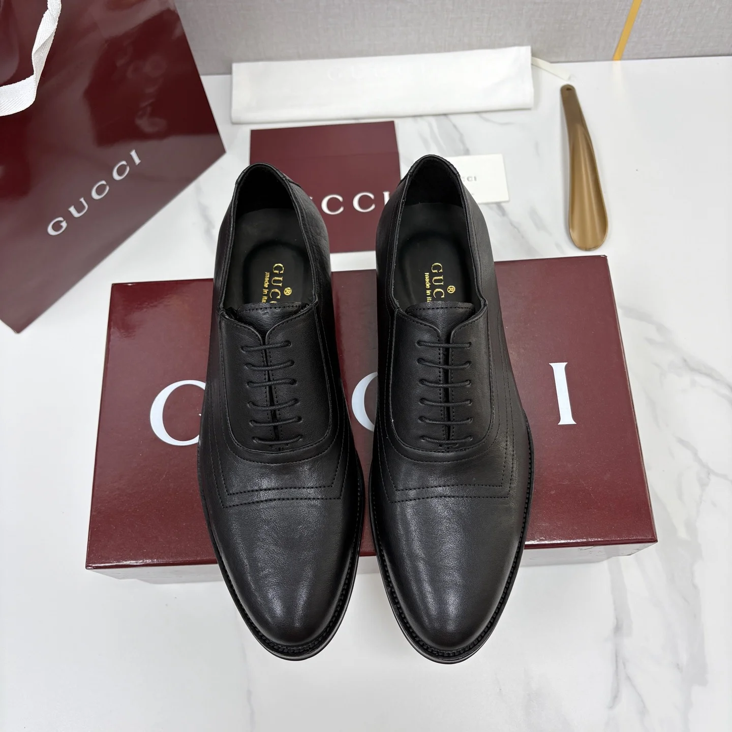 GUCCI Formal Shoes Leather Black EU39-44 D40202609110965