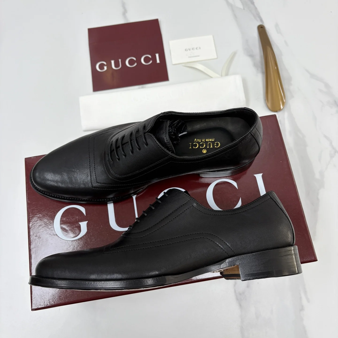GUCCI Formal Shoes Leather Black EU39-44 D40202609110965 - Image 4