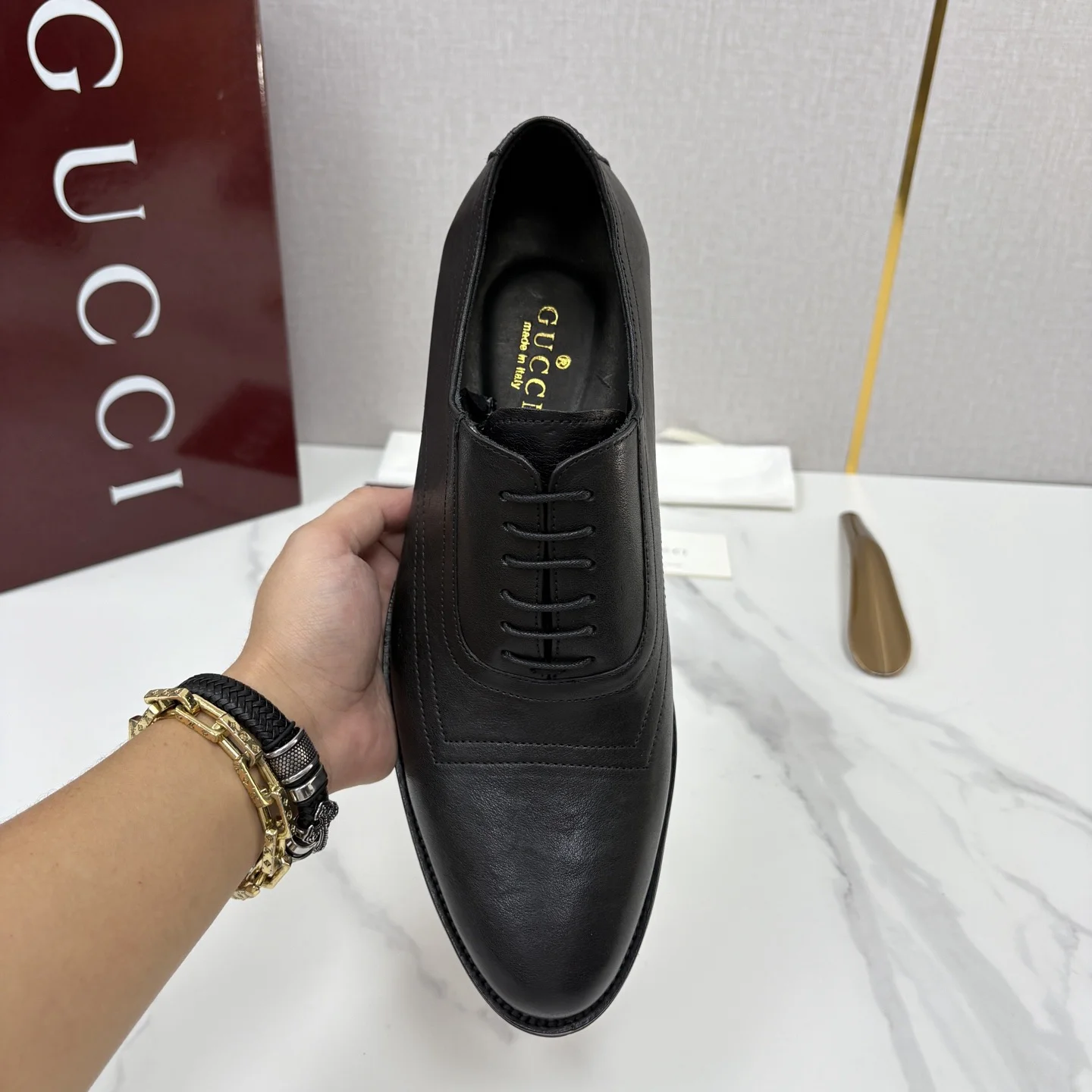 GUCCI Formal Shoes Leather Black EU39-44 D40202609110965 - Image 6