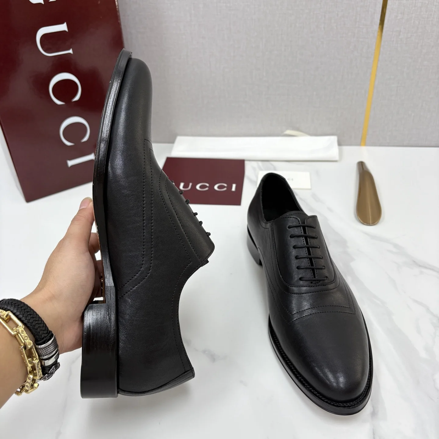 GUCCI Formal Shoes Leather Black EU39-44 D40202609110965 - Image 7