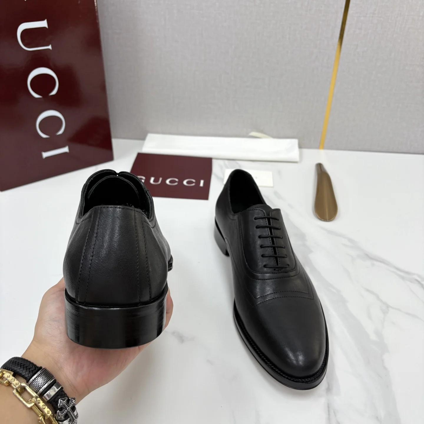 GUCCI Formal Shoes Leather Black EU39-44 D40202609110965 - Image 9