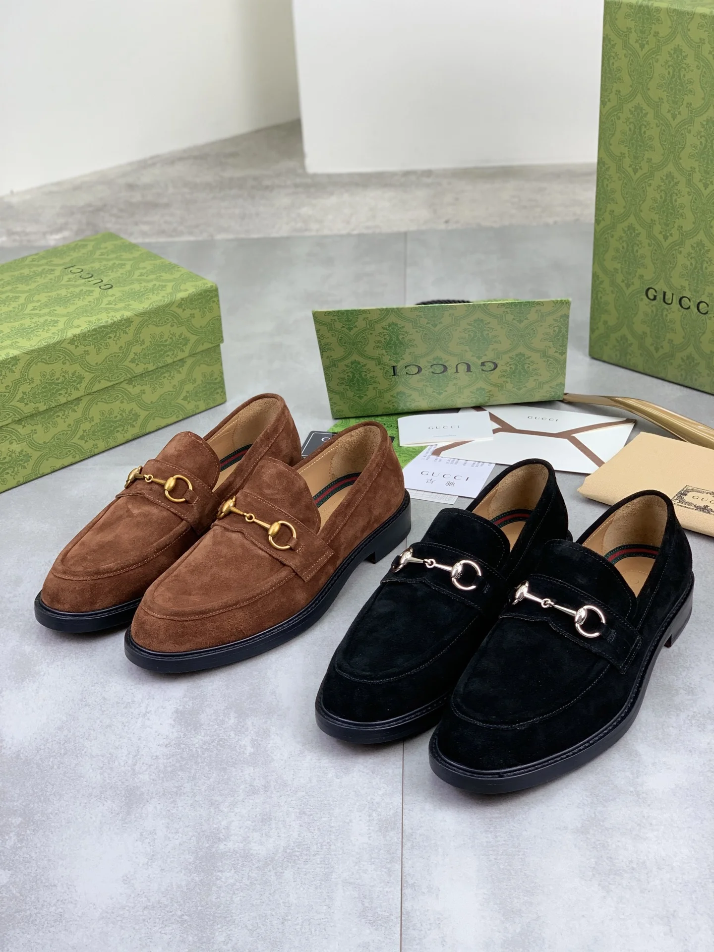 GUCCI Formal Shoes Leather Brown-Gold EU39-45 D80202609111071 - Image 2