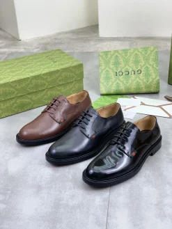 Alternative view of GUCCI Formal Shoes Smooth Calf Leather Brown-Black EU39-45 D80202609111079