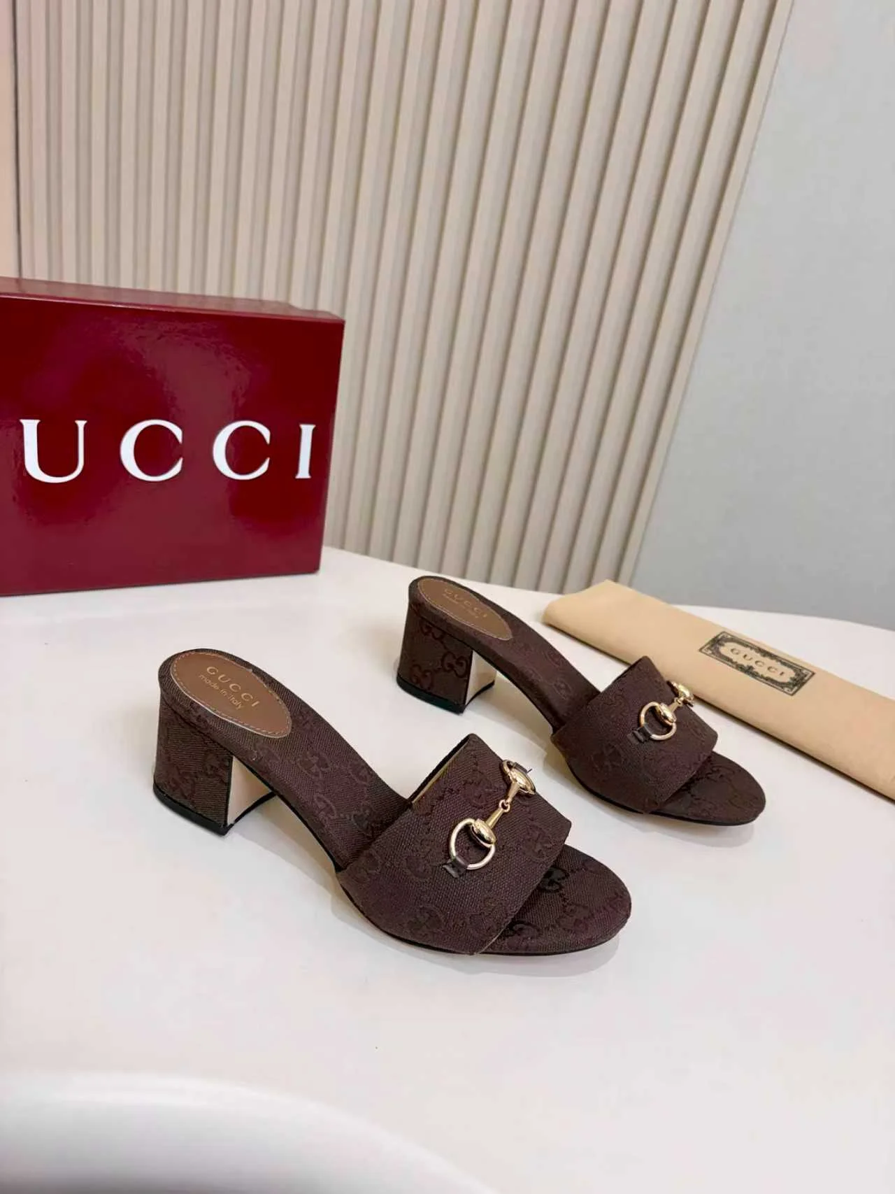 GUCCI Heels Brown-Gold A80202609111119