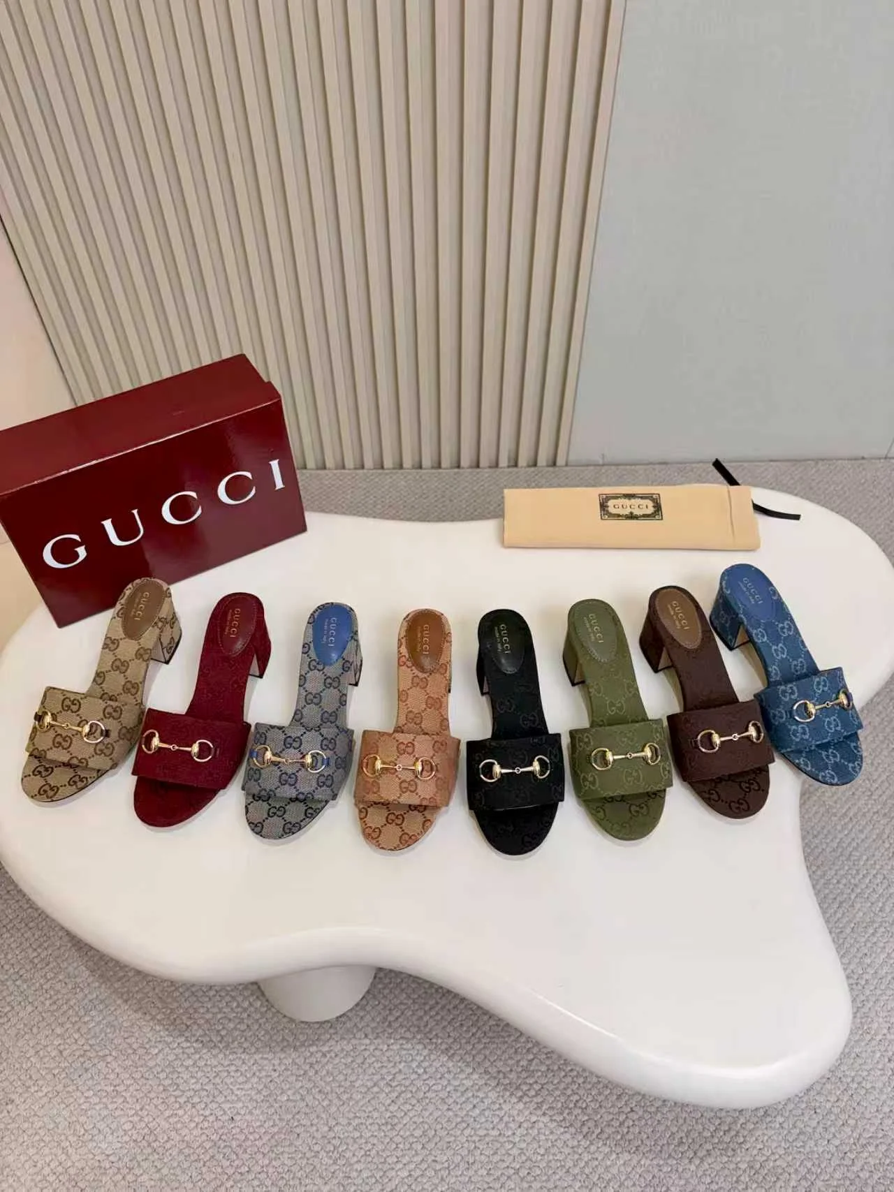 GUCCI Mules Burgundy-Gold A80202609111122 - Image 8