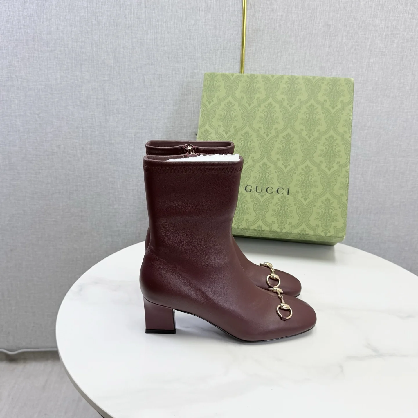 GUCCI Mules Patent Leather Brown-Gold EU35-42 C90202609110606