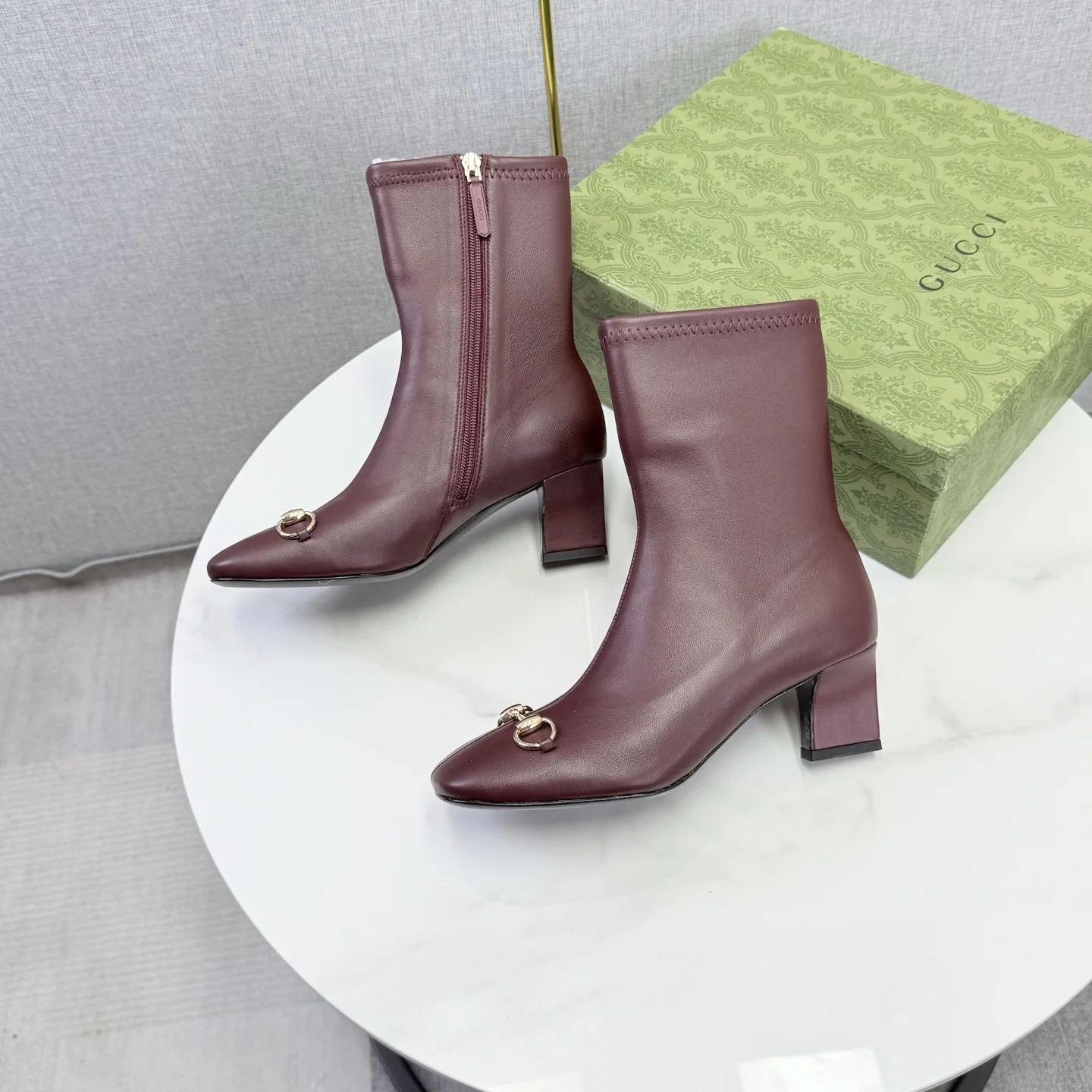 GUCCI Mules Patent Leather Brown-Gold EU35-42 C90202609110606 - Image 10