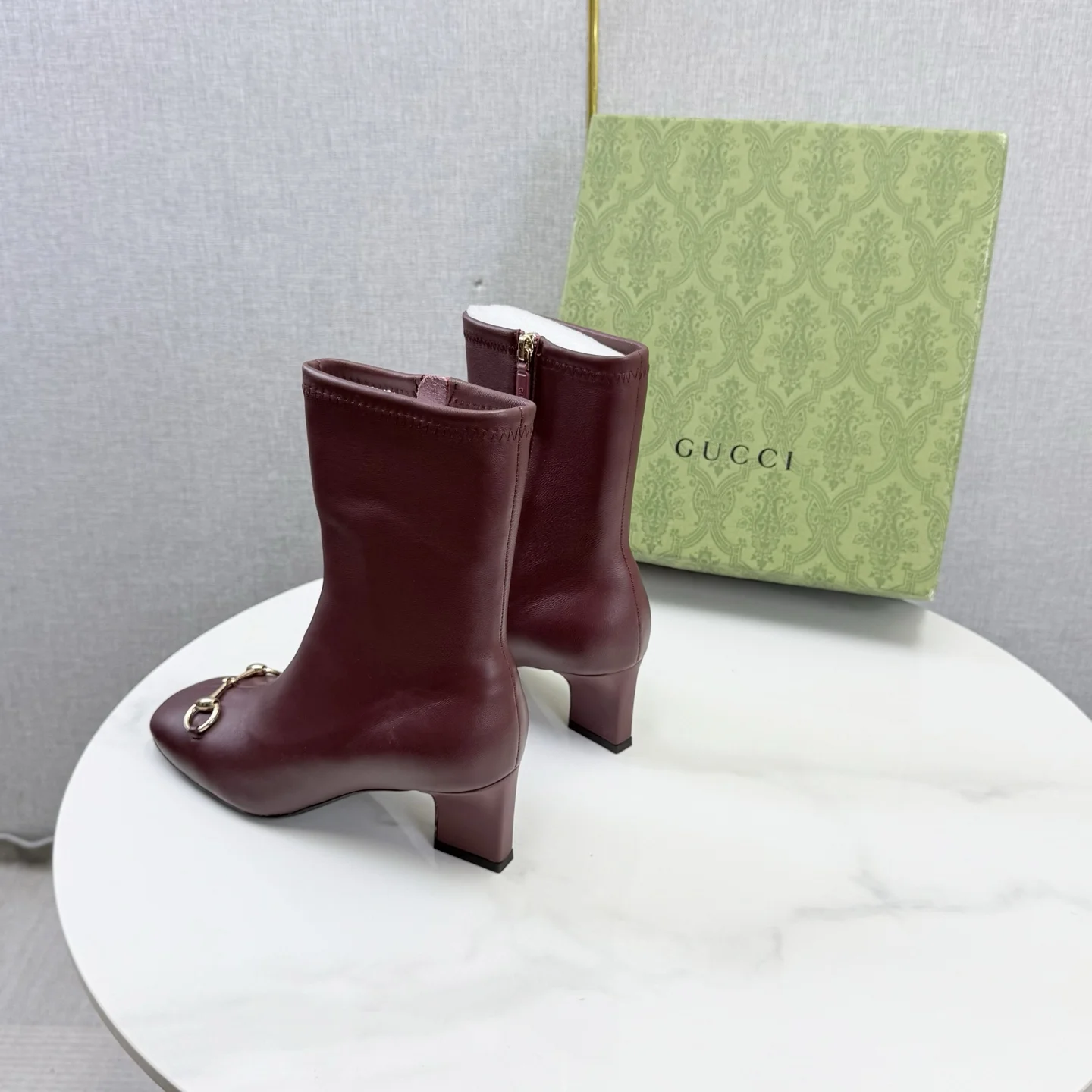GUCCI Mules Patent Leather Brown-Gold EU35-42 C90202609110606 - Image 6