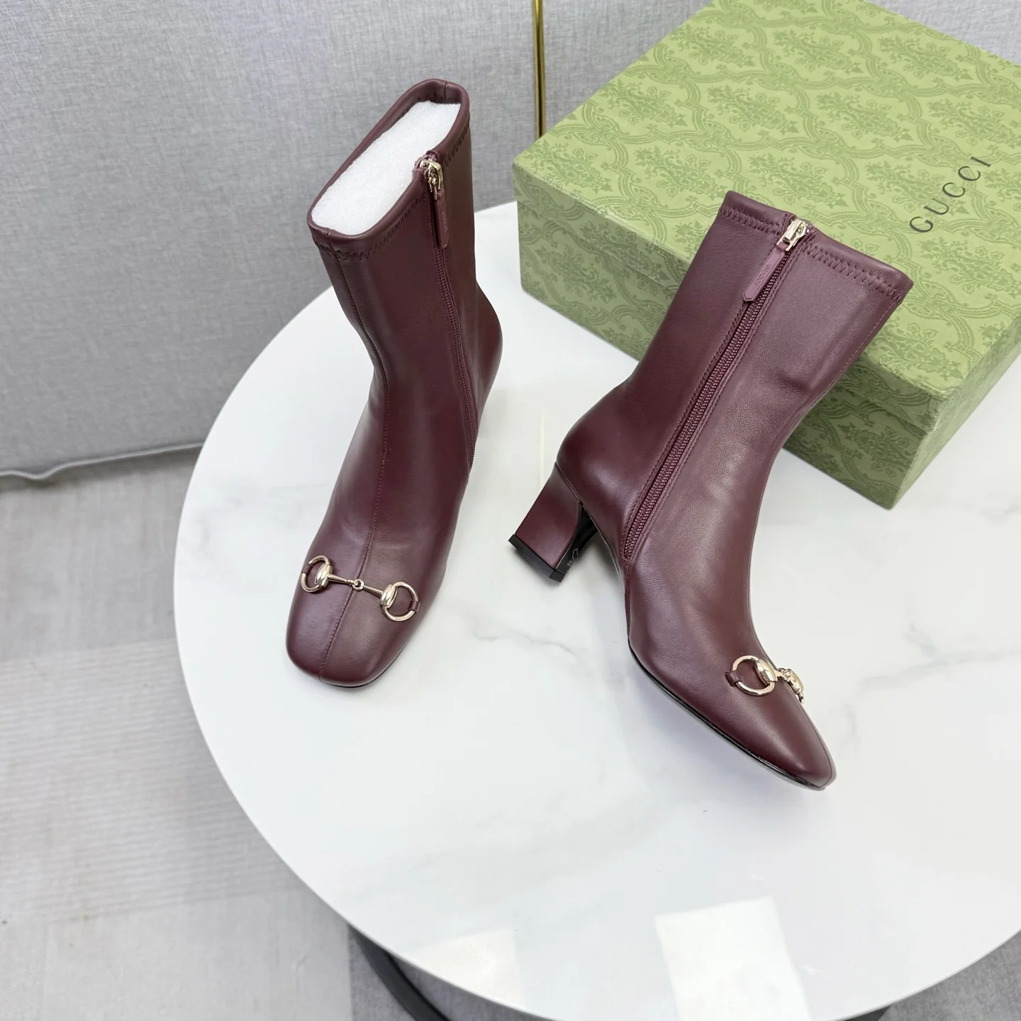 GUCCI Mules Patent Leather Brown-Gold EU35-42 C90202609110606 - Image 8