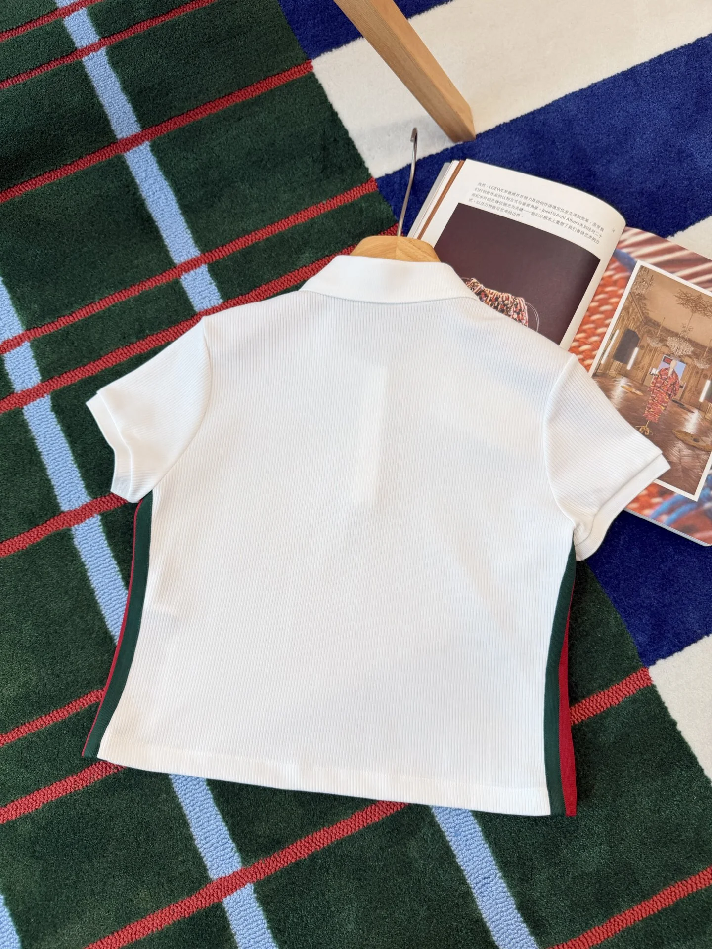 GUCCI Polos White-Green-Red S-M-L B15202609060675 - Image 5