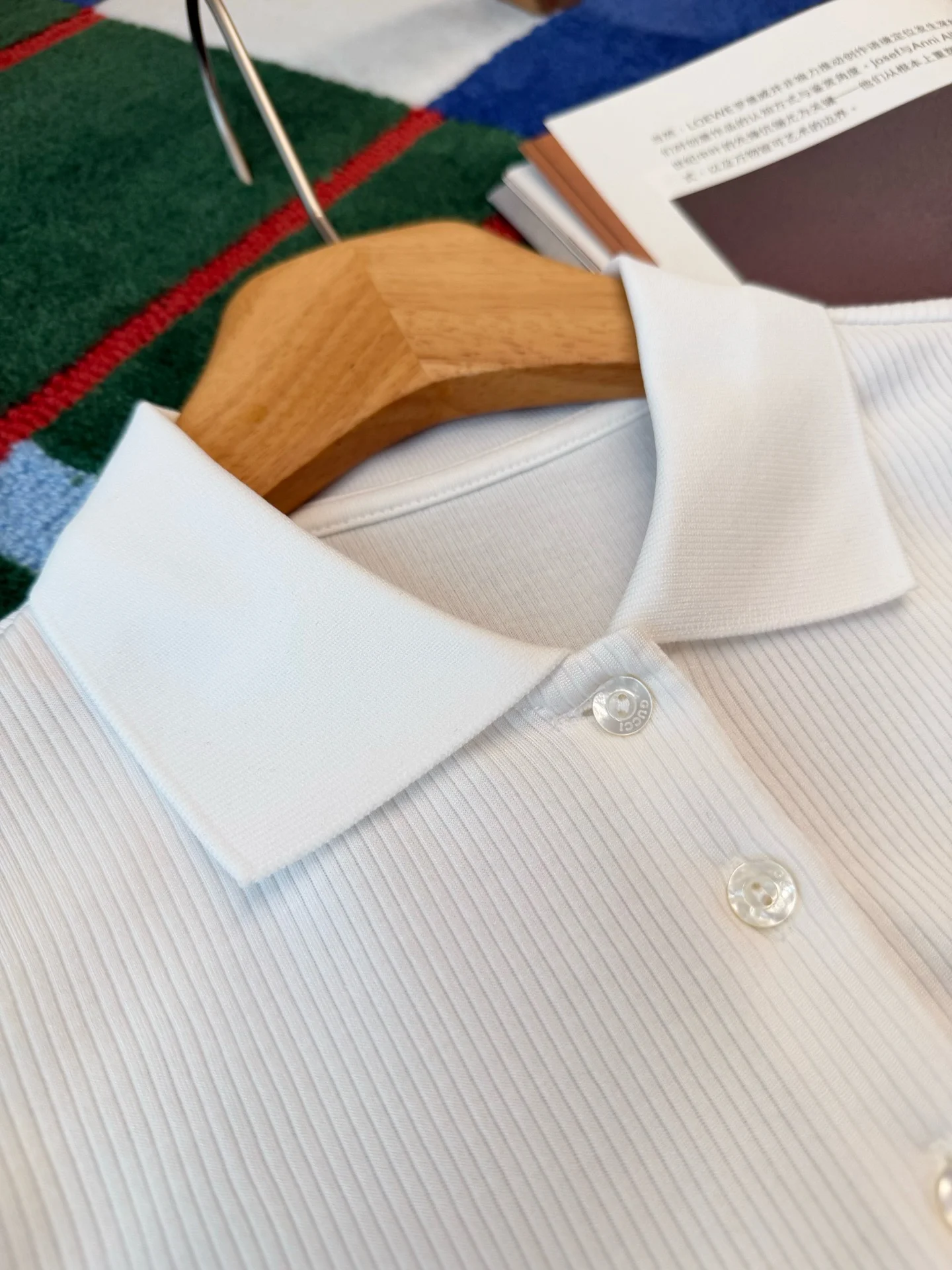 GUCCI Polos White-Green-Red S-M-L B15202609060675 - Image 7