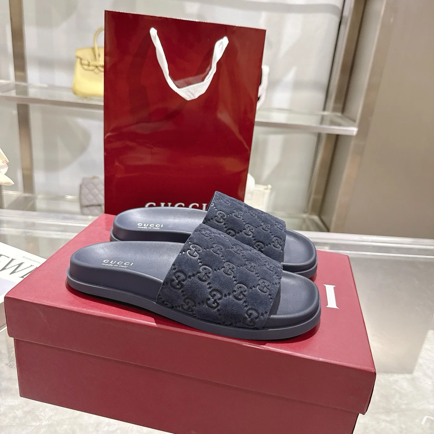 GUCCI Sandals Suede Leather Blue EU36-47 A70202609111829