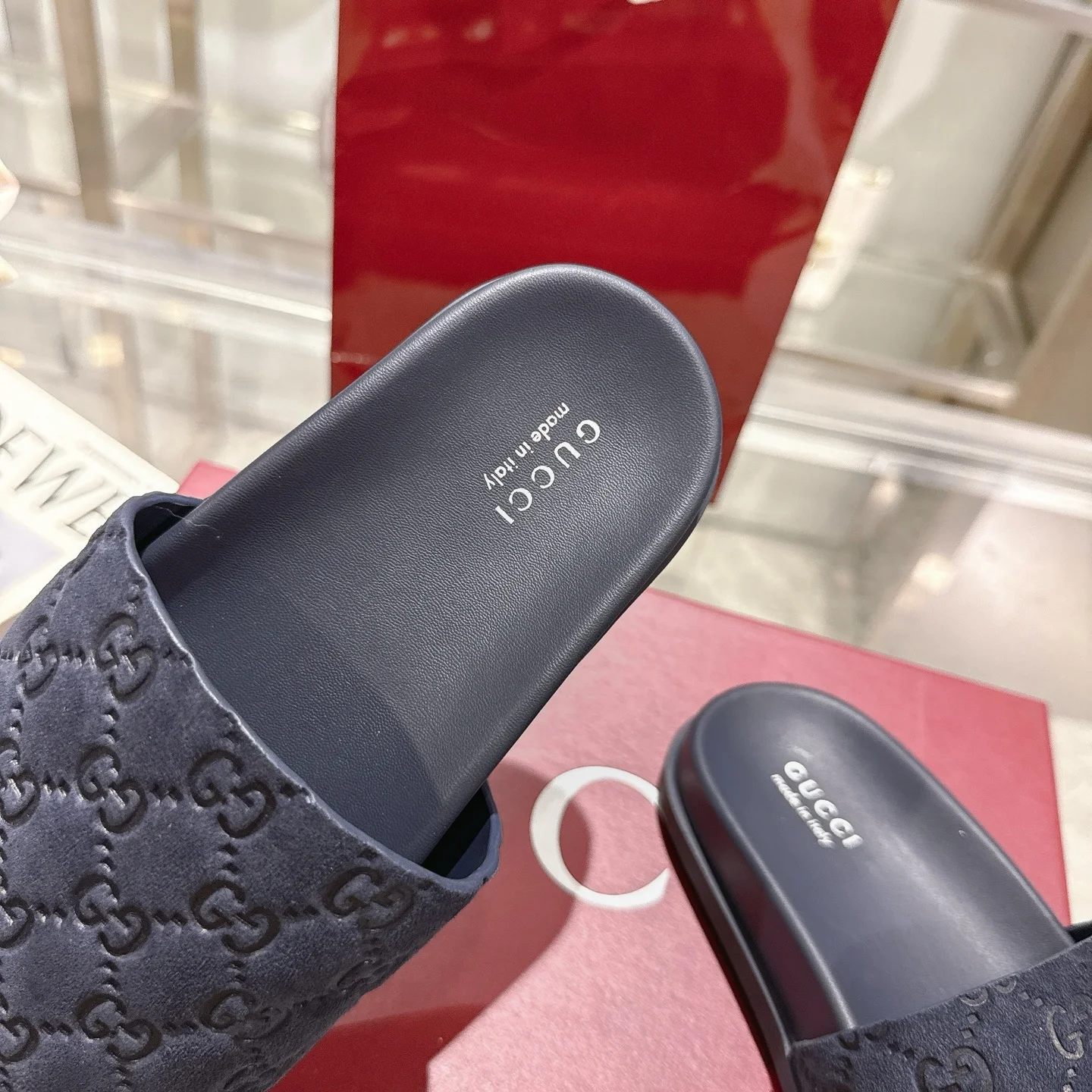 GUCCI Sandals Suede Leather Blue EU36-47 A70202609111829 - Image 8