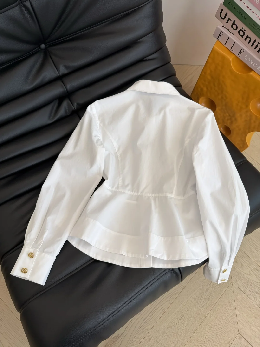 GUCCI Shirts White-Gold S-L B75202609061392 - Image 9