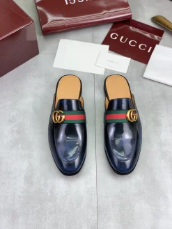 Alternative view of GUCCI Slides Black-Gold D20202609110990