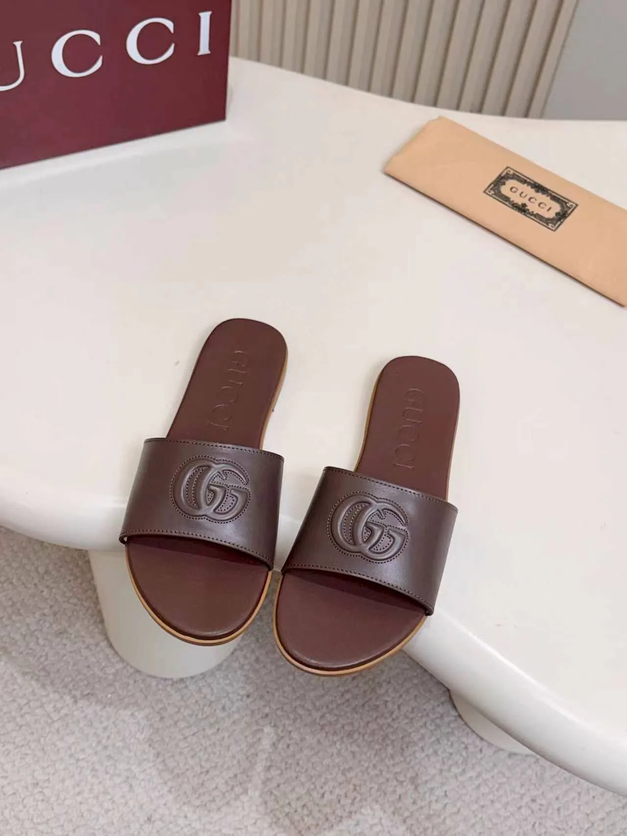 GUCCI Slides Brown EU35-43 A50202609111134 - Image 3