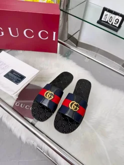 GUCCI Slides Fabric Black-Gold EU35-44 A30202609110056