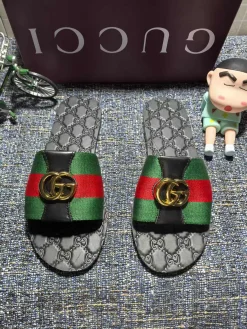 Alternative view of GUCCI Slides Fabric Black-Green-Red-Gold EU35-44 A30202609111878