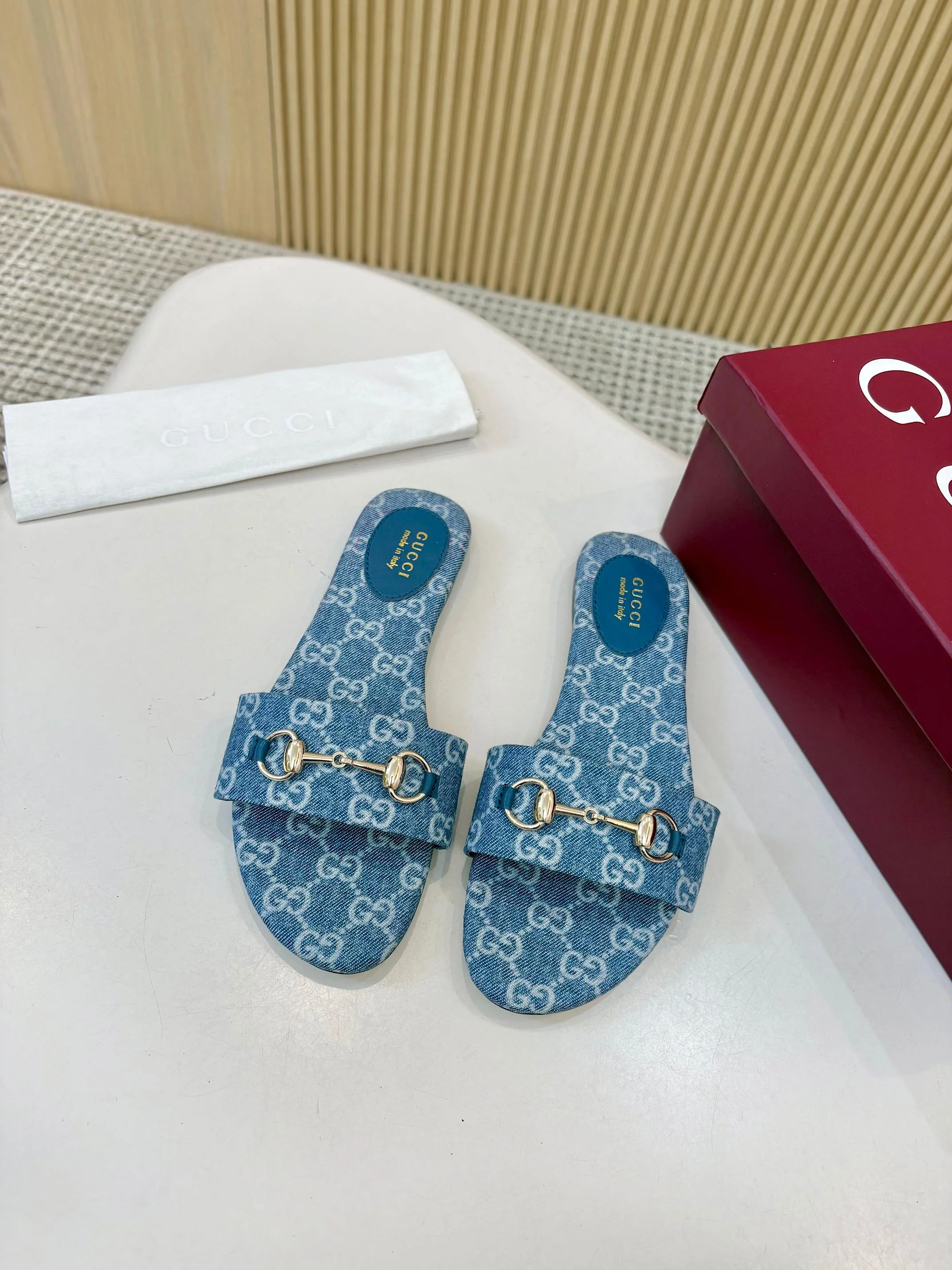 GUCCI Slides GG Canvas Black-Red-Brown-Blue EU35-42 A30202609111879 - Image 3