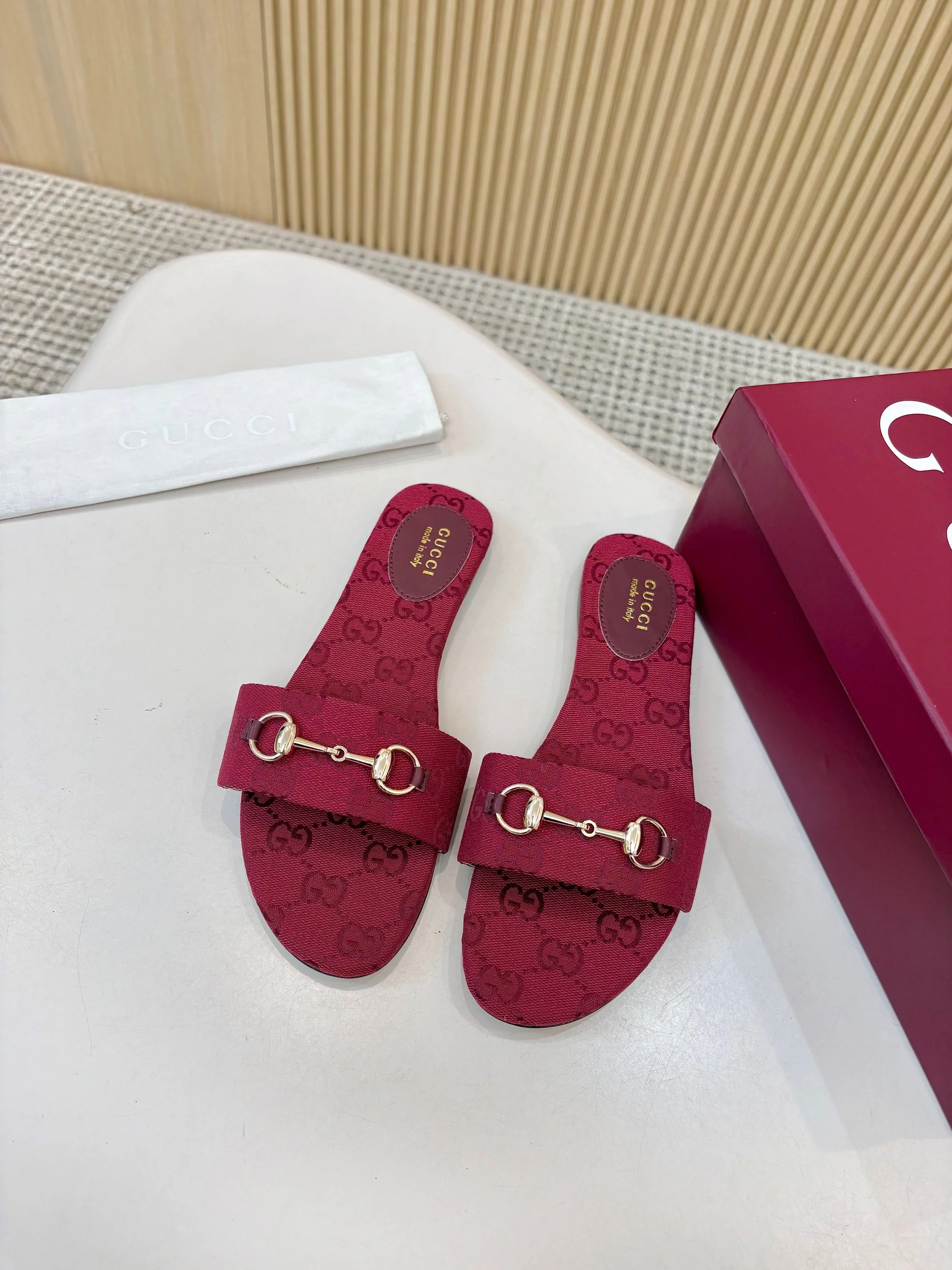 GUCCI Slides GG Canvas Black-Red-Brown-Blue EU35-42 A30202609111879 - Image 5