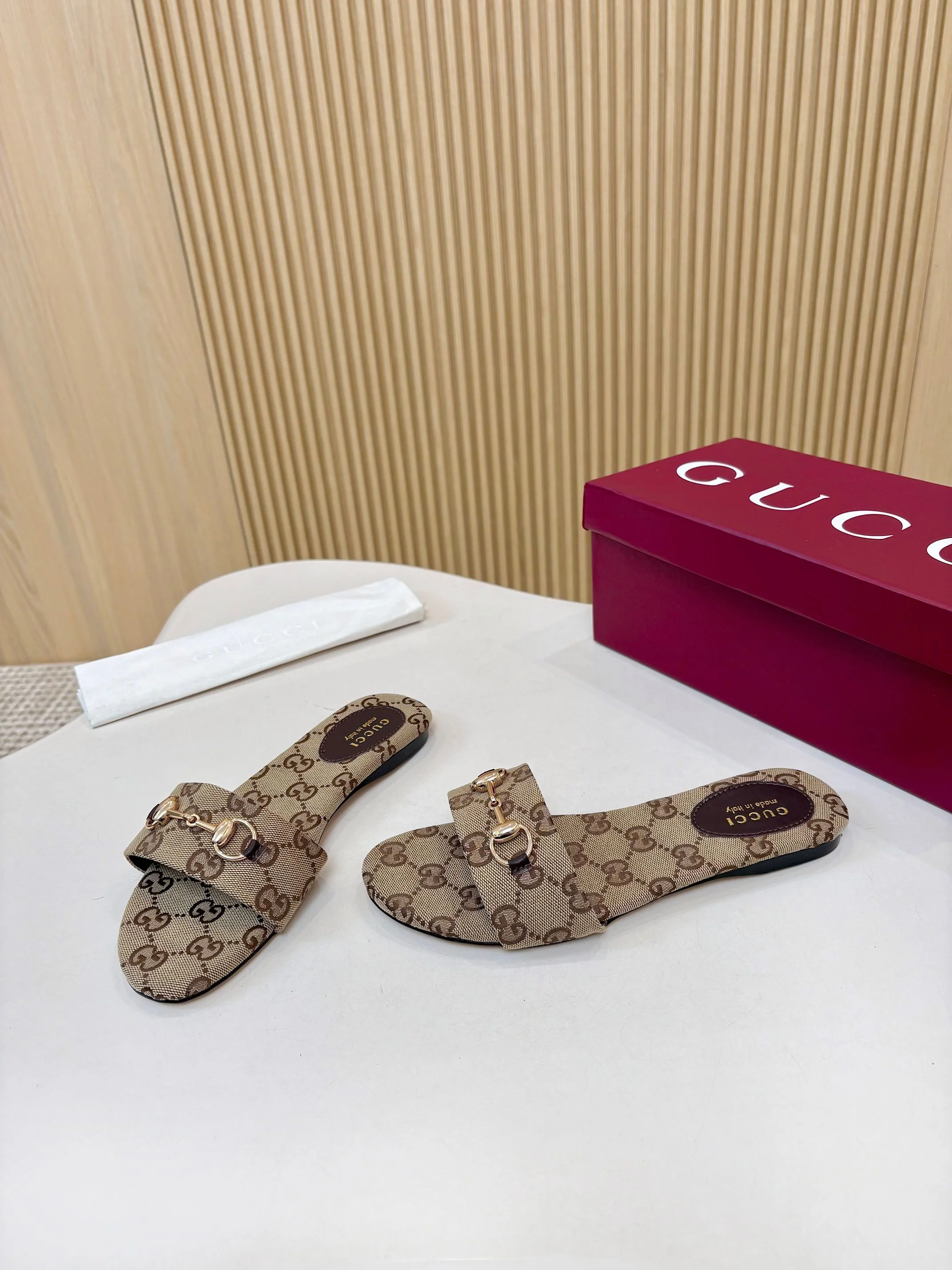 GUCCI Slides GG Canvas Black-Red-Brown-Blue EU35-42 A30202609111879 - Image 7