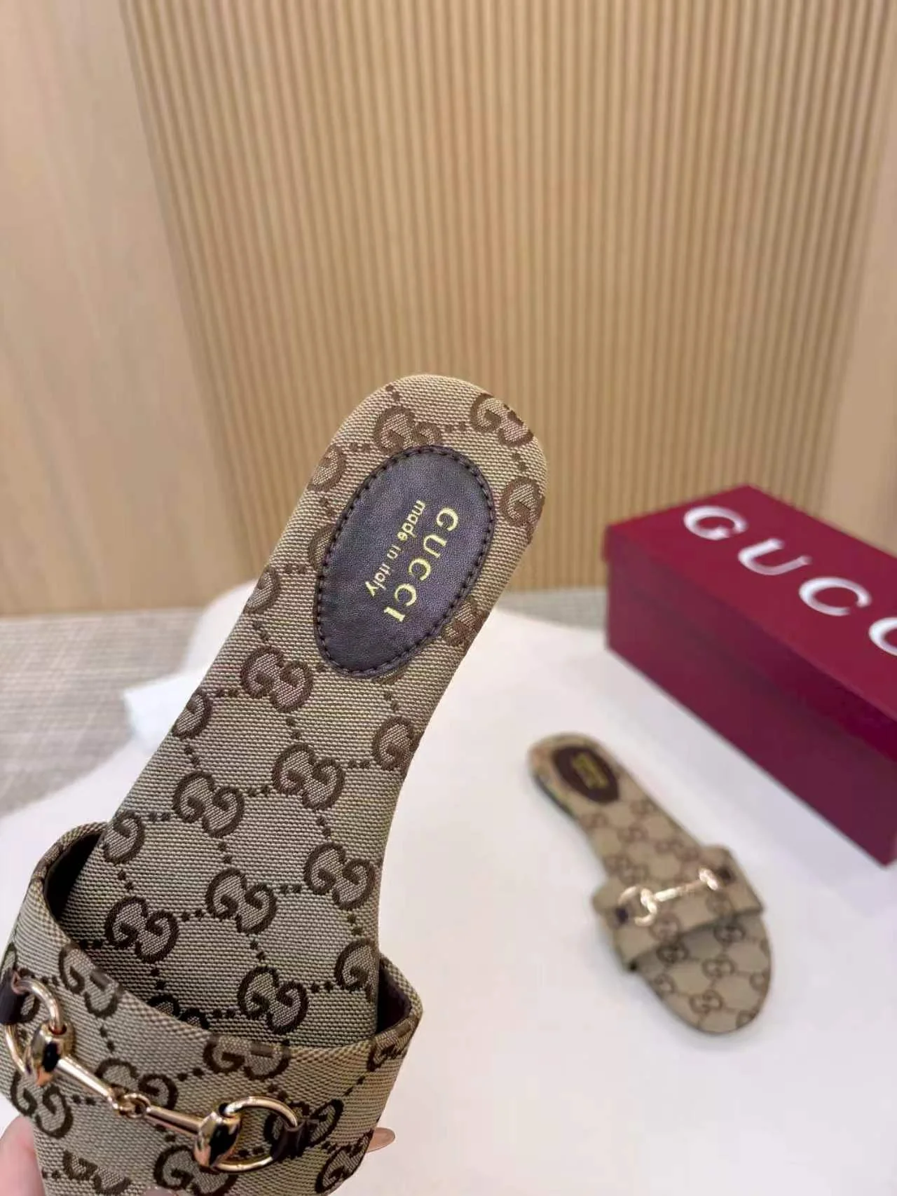 GUCCI Slides GG Canvas Black-Red-Brown-Blue EU35-42 A30202609111879 - Image 8