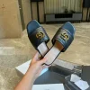 GUCCI Slides Lamb Leather Black-Gold EU35-40 A50202609111871
