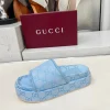 GUCCI Slides Lamb Leather Blue-Light Blue EU35-46 A70202609111220