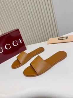 Alternative view of GUCCI Slides Leather Sole Brown EU35-43 A50202609111138