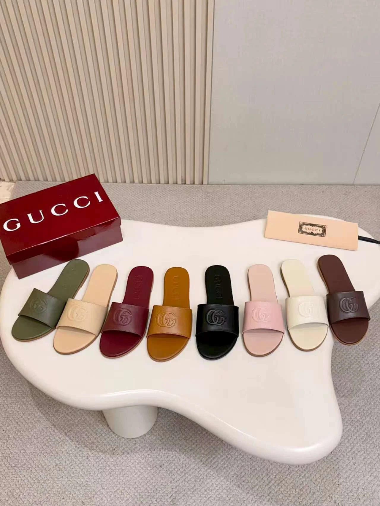 GUCCI Slides Leather Sole Brown EU35-43 A50202609111138 - Image 8