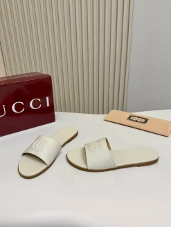 GUCCI Slides White-Brown EU35-43 A50202609111136