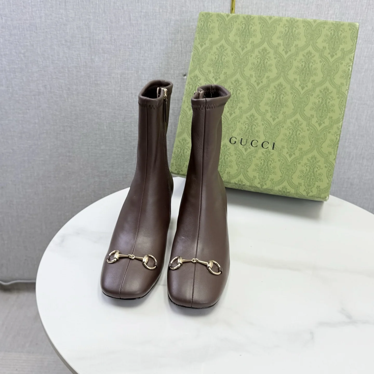 GUCCI Slippers Patent Leather Brown-Gold EU35-39 C90202609110607 - Image 3