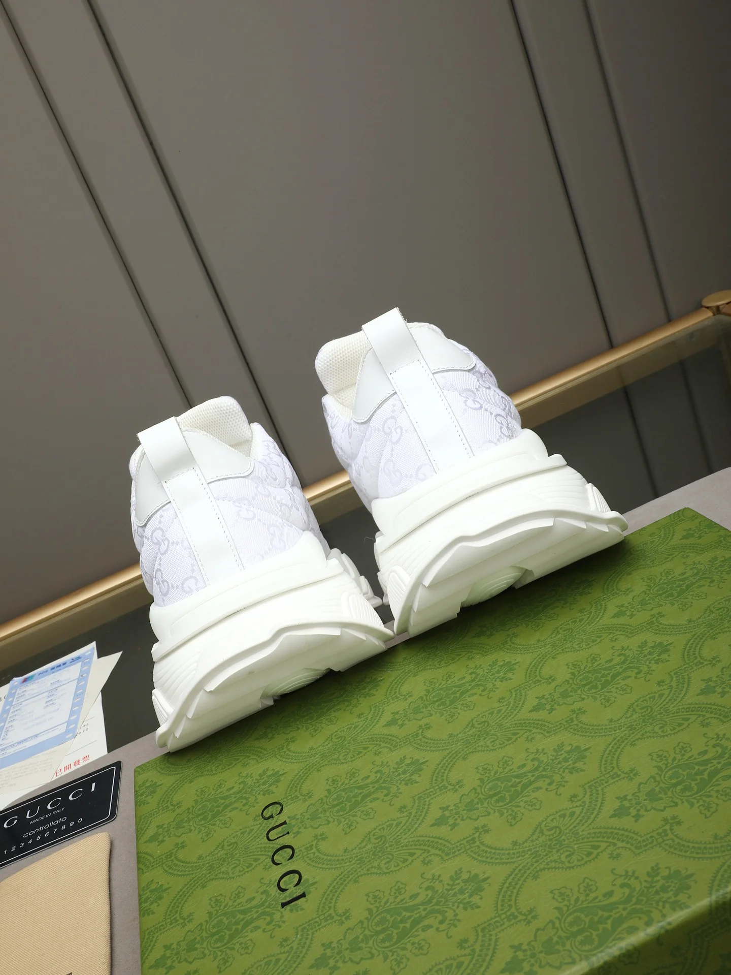 GUCCI Sneakers Canvas White EU39-44 C10202609110720 - Image 5