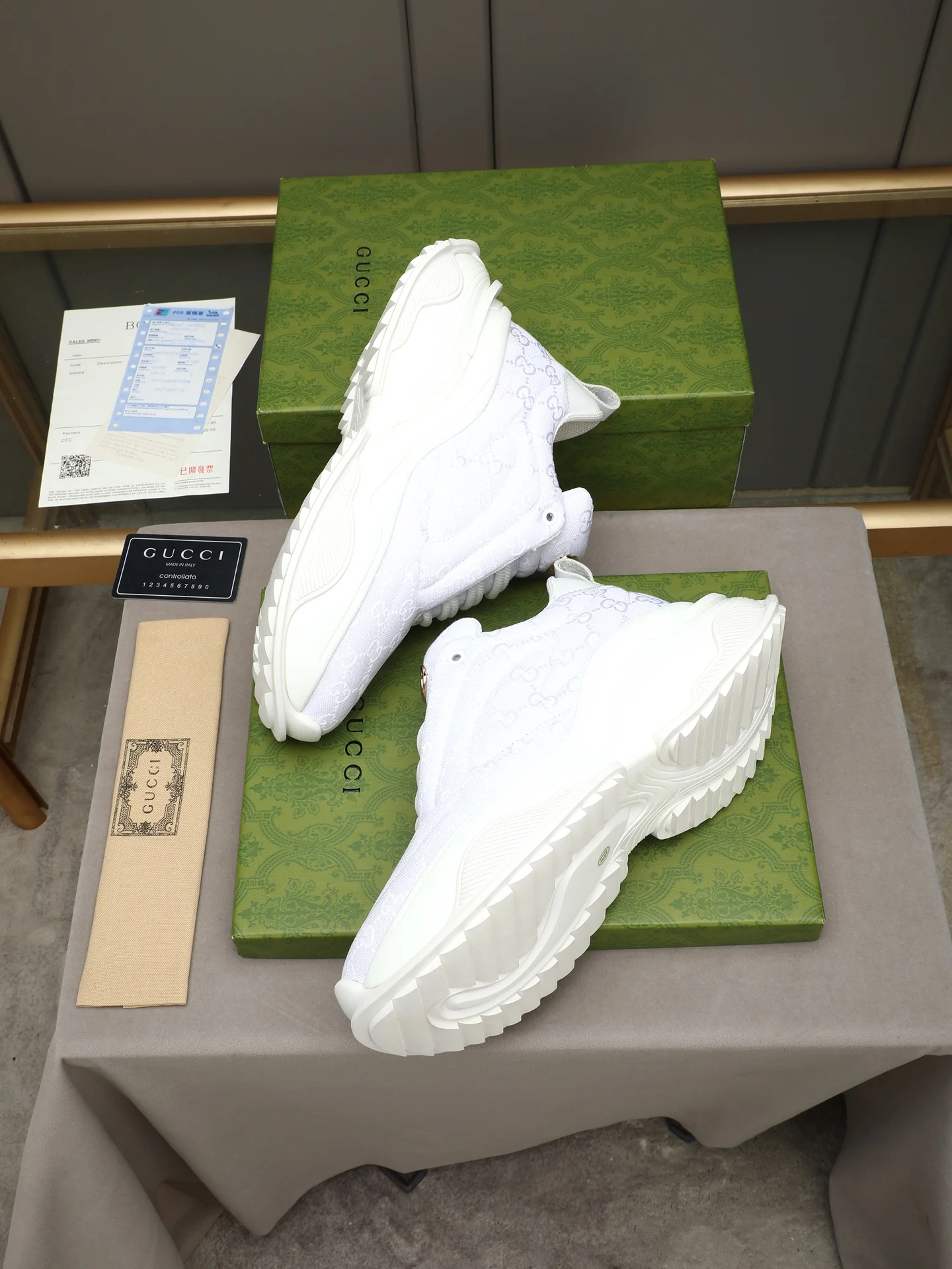 GUCCI Sneakers Canvas White EU39-44 C10202609110720 - Image 8