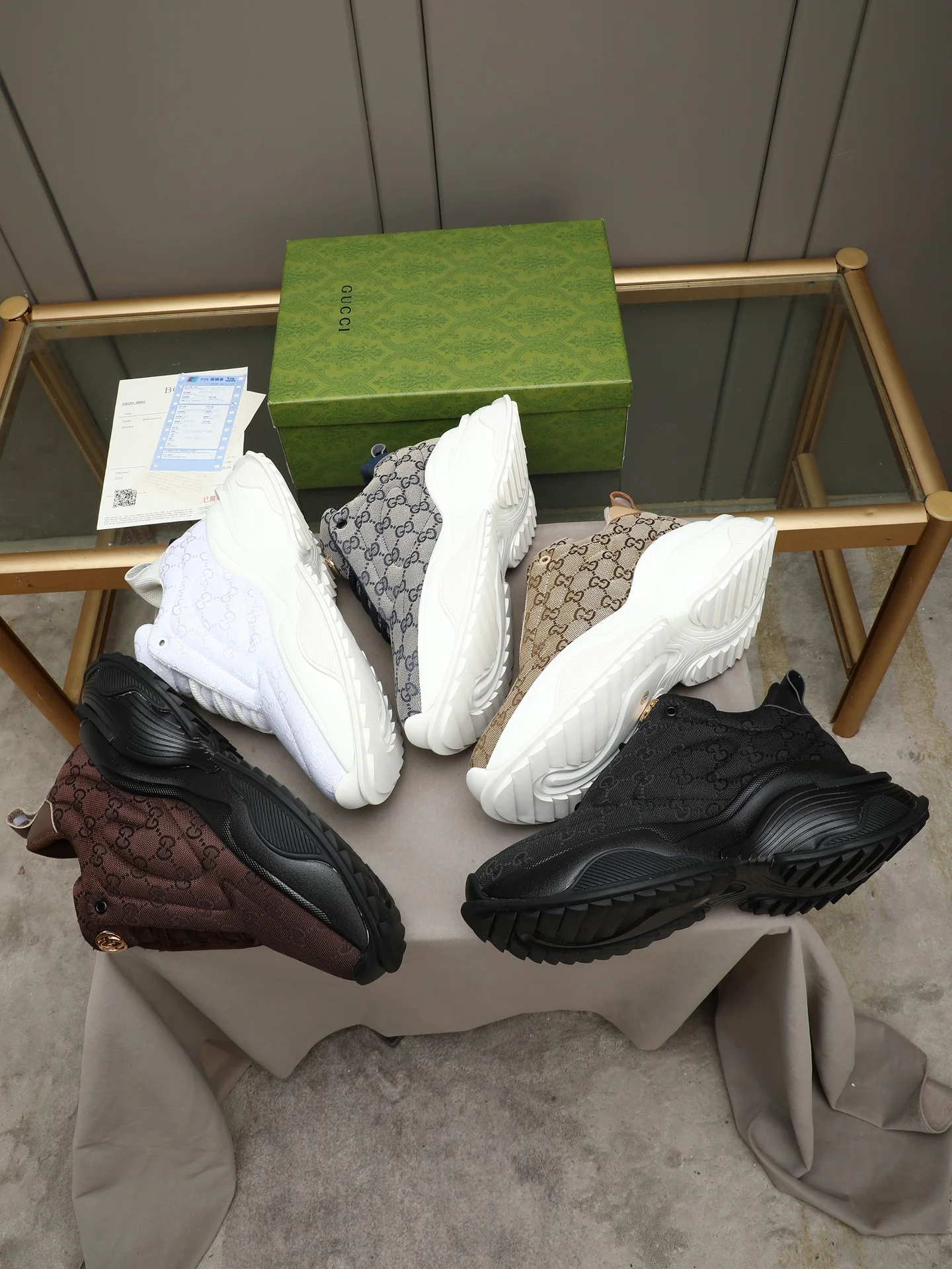GUCCI Sneakers Canvas White EU39-44 C10202609110720 - Image 9