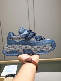 GUCCI Sneakers Leather Blue-Gray EU39-44 B90202609110721