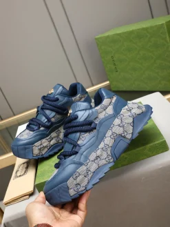 Alternative view of GUCCI Sneakers Leather Blue-Gray EU39-44 B90202609110721