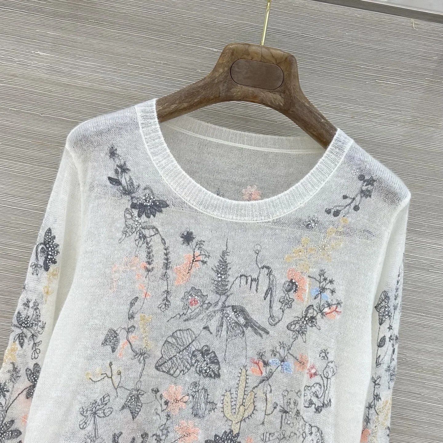 GUCCI Sweaters Alpaca Wool Nylon White-Multi 36-40 C25202609061149 - Image 2