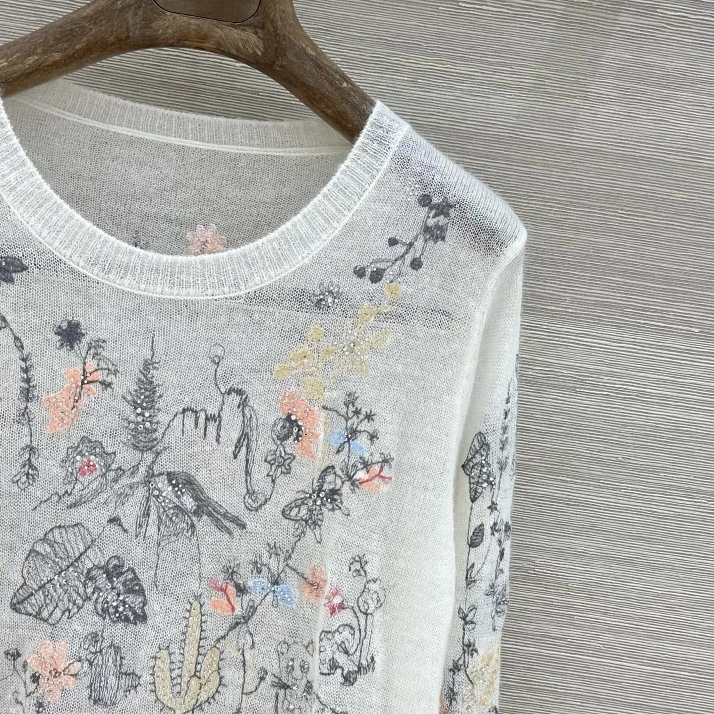 GUCCI Sweaters Alpaca Wool Nylon White-Multi 36-40 C25202609061149 - Image 4